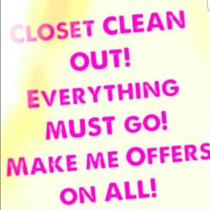 Clearing out my closet.